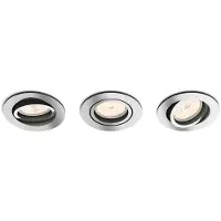 Philips Donegal inbouwspot - 3-lichts - chroom - rond