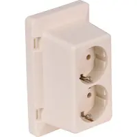Kopp Abb Wandcontactdoos Opbouw 2-voudig Ra Voorbedraad