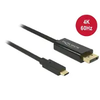 DeLOCK Premium USB-C naar DisplayPort kabel met DP Alt Mode (4K 60 Hz) / zwart - 2 meter