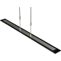 Masterlight Hanglamp Eettafel Kantoor Vigo 100cm Nikkel Met Zwart
