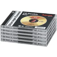 Hama Cd Double Jewel Case Standard, Pack Of 5