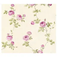 A.S. Création Vliesbehang 34501-4 Château 5 rozentak wit/roze/groen
