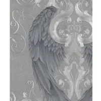 Glööckler Vliesbehang 52579 Glööckler Imperial engelenvleugels blauw/zilver/paars