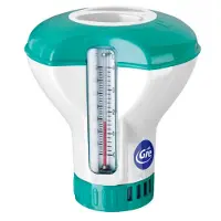 Merkloos Drijvende zwembad chloorverdeler met thermometer 20g - Zwembadonderhoud