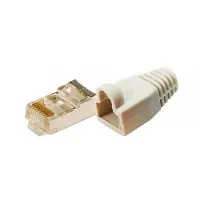 Logilink MP0011 RJ45-connector Cat 5e, afgeschermd Stekker, recht Aantal polen: 8P8C Grijs 100 stuk(s)
