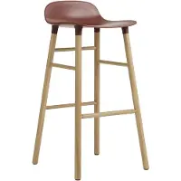 Normann Copenhagen Barstoel Form Barstool 75 cm Oak Red