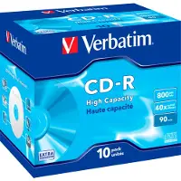 Verbatim 43428 CD-R 90 disc 800 MB 10 stuk(s) Jewelcase