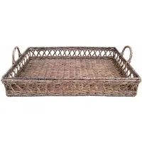 Sweet living Rieten Dienblad Met Open Rand L - 60x40x10cm