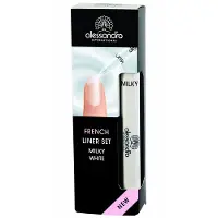 Alessandro FRENCH LINER SET MILKY WHITE 4,5 ML + 5 ML Top Coat