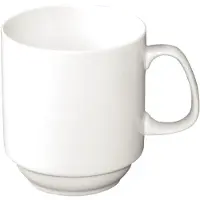 Olympia Witte Koffiemok Stapelbaar Porselein 28,4 cl (12 stuks)