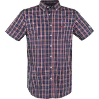 Lonsdale Overhemd 'Brixworth' blauw / rood / wit