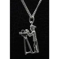 MOOYE ® - Collectie Zilveren Cameraman ketting hanger