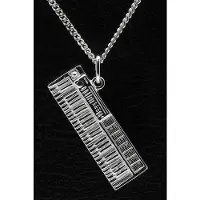 MOOYE ® - Collectie Zilveren Keyboard ketting hanger - groot