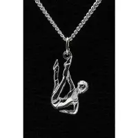 MOOYE ® - Collectie Zilveren Gym ketting hanger - strek hand-voet