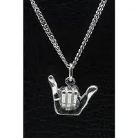 MOOYE ® - Collectie Zilveren Surfhand ketting hanger