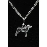 MOOYE ® - Collectie Zilveren Pyrenese herder ketting hanger - oren ongecoupeerd - klein