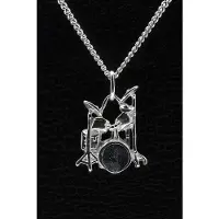 MOOYE ® - Collectie Zilveren Drumstel ketting hanger - 2