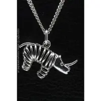 MOOYE ® - Collectie Zilveren Neushoorn opengewerkt ketting hanger
