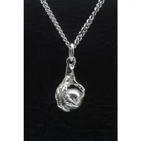 MOOYE ® - Collectie Zilveren Klauw met kaatsbal klein ketting hanger