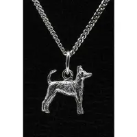 MOOYE ® - Collectie Zilveren Podenco portugues pequeno ketting hanger - klein