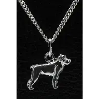MOOYE ® - Collectie Zilveren Rottweiler ketting hanger - klein