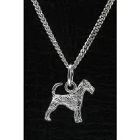 MOOYE ® - Collectie Zilveren Irish terrier ketting hanger - klein