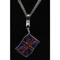 MOOYE ® - Collectie Zilveren Engelse vlag hanger n bedel