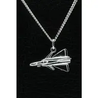 MOOYE ® - Collectie Zilveren Straaljager ketting hanger