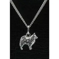 MOOYE ® - Collectie Zilveren Samojeed ketting hanger - klein