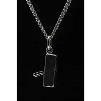 MOOYE ® - Collectie Zilveren Blokschaaf ketting hanger