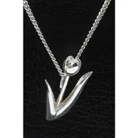 MOOYE ® - Collectie Zilveren Tulp middel 2 ketting hanger