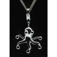 MOOYE ® - Collectie Zilveren Octopus glad hanger n bedel