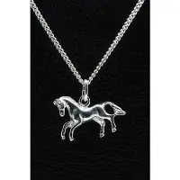 MOOYE ® - Collectie Zilveren Paard waaierstaart ketting hanger