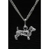 MOOYE ® - Collectie Zilveren Jack russel Terrier ruwhaar ketting hanger - klein