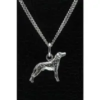 MOOYE ® - Collectie Zilveren Dalmarische hond ketting hanger - klein