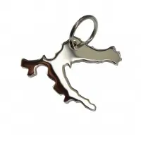 MOOYE ® - Collectie Zilveren Landkaart Kroati ketting hanger