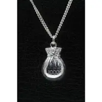 MOOYE ® - Collectie Zilveren Geldbuidel ketting hanger