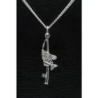 MOOYE ® - Collectie Zilveren Hengel ketting hanger - met vis