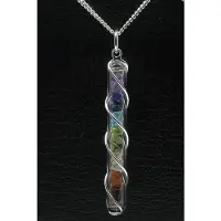 MOOYE ® - Collectie Zilveren Chakra steentjes ketting hanger