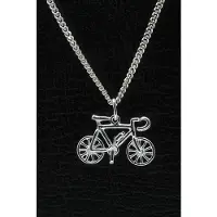 MOOYE ® - Collectie Zilveren Racefiets ketting hanger - met bidon