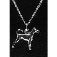 MOOYE ® - Collectie Zilveren Japanse terrier met staart ketting hanger - groot