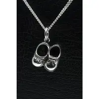 MOOYE ® - Collectie Zilveren Babyschoentjes jongen ketting hanger