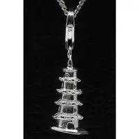 MOOYE ® - Collectie Zilveren Pagoda tempel Azi hanger n bedel
