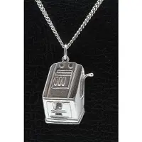MOOYE ® - Collectie Zilveren Gokkast ketting hanger