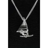 MOOYE ® - Collectie Zilveren Surfer ketting hanger - met nummer