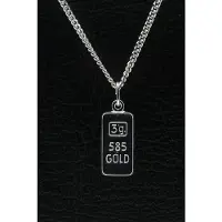 MOOYE ® - Collectie Zilveren Goudkleurige ketting hanger