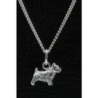 MOOYE ® - Collectie Zilveren Norwich terrier ketting hanger - klein