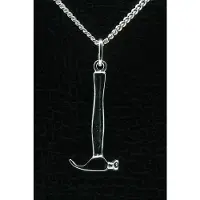 MOOYE ® - Collectie Zilveren Hamer glad ketting hanger - groot