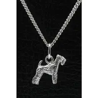 MOOYE ® - Collectie Zilveren Irish blue terrier ketting hanger - klein