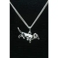 MOOYE ® - Collectie Zilveren Teckel ketting hanger - glad